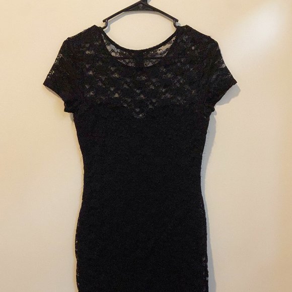 H&M Cocktail Party Black Lace Dress Sz: S - Picture 4 of 4